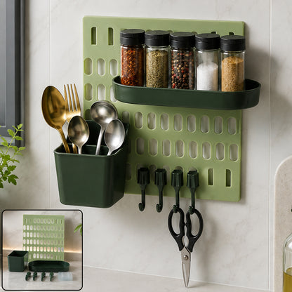 Plastic wall mounted kitchen organizer lifestyle view
