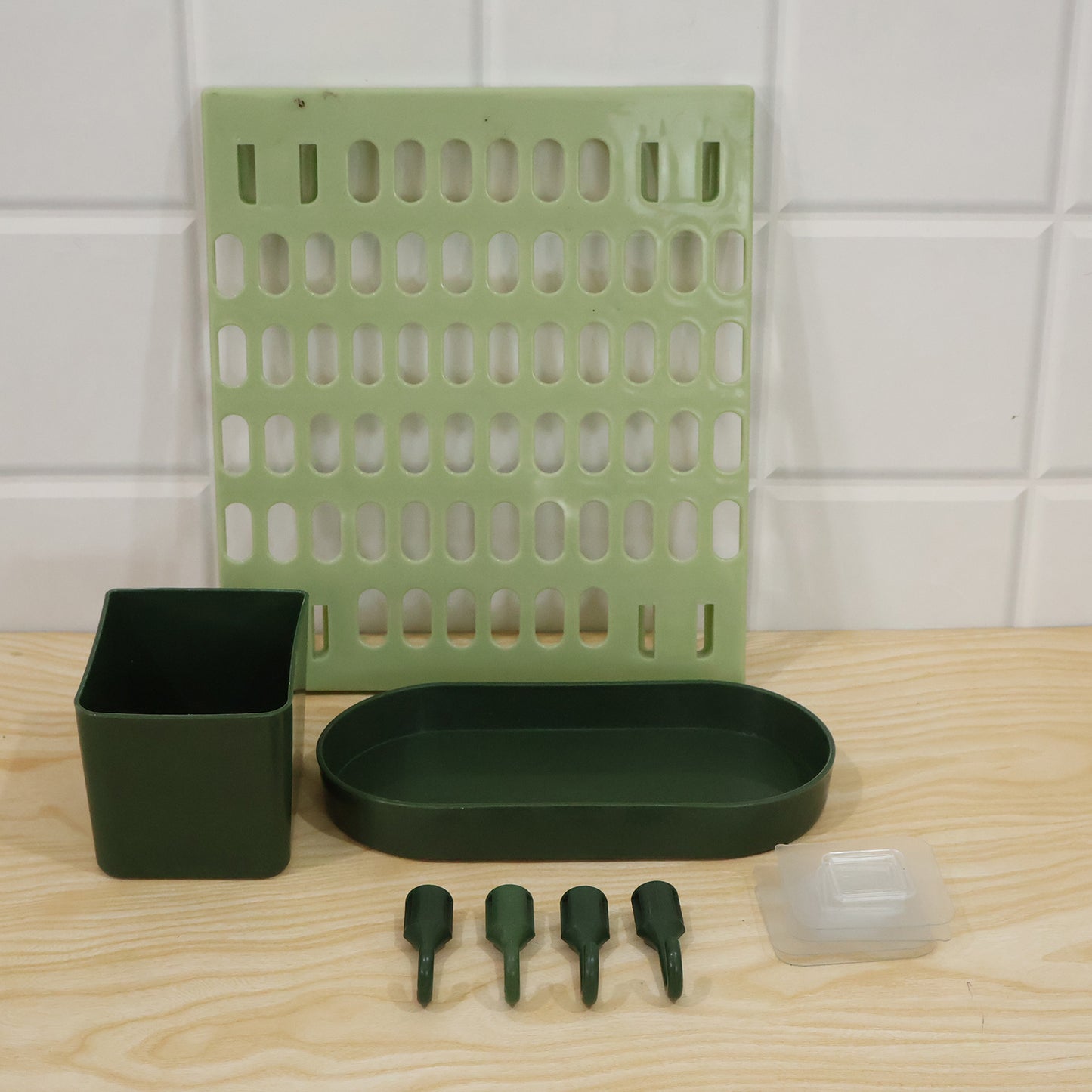 Wall mounted kitchen organizer live product photo