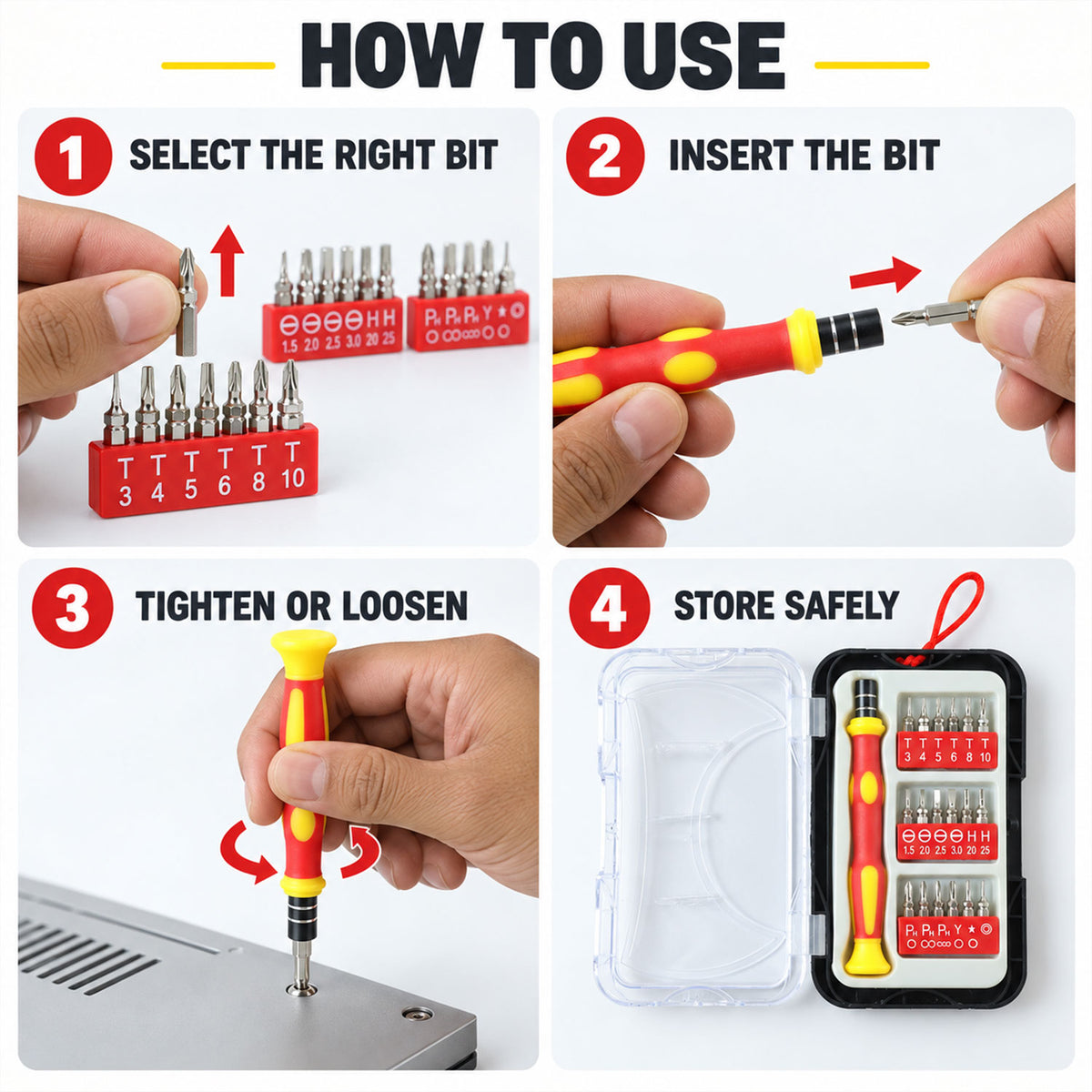 How to use multipurpose precision screwdriver kit