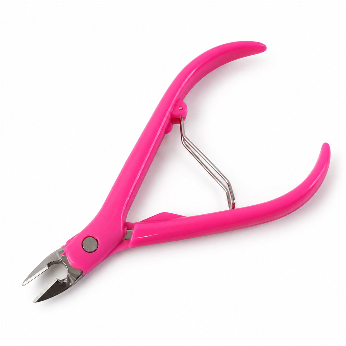 Cuticle nipper with curved handles and spring mechanism 5