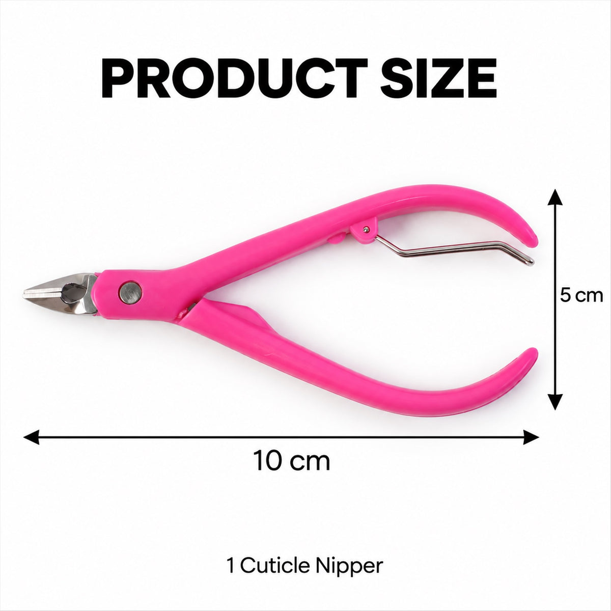 Cuticle nipper with curved handles and spring mechanism 6
