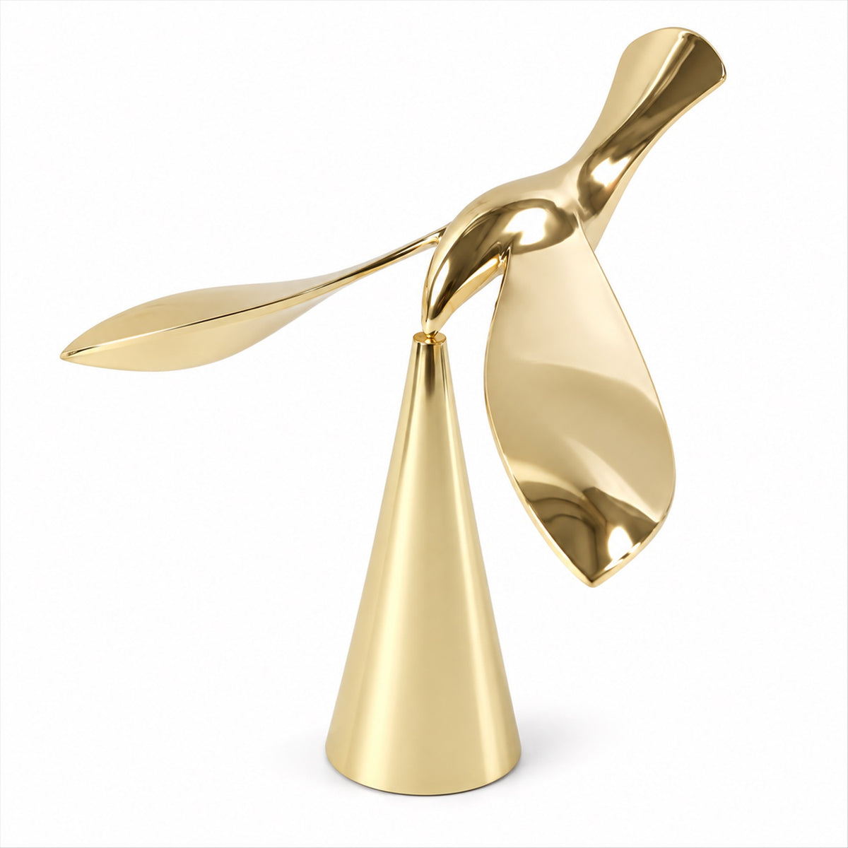 Golden flying bird balancing bottle opener with conical stand 5