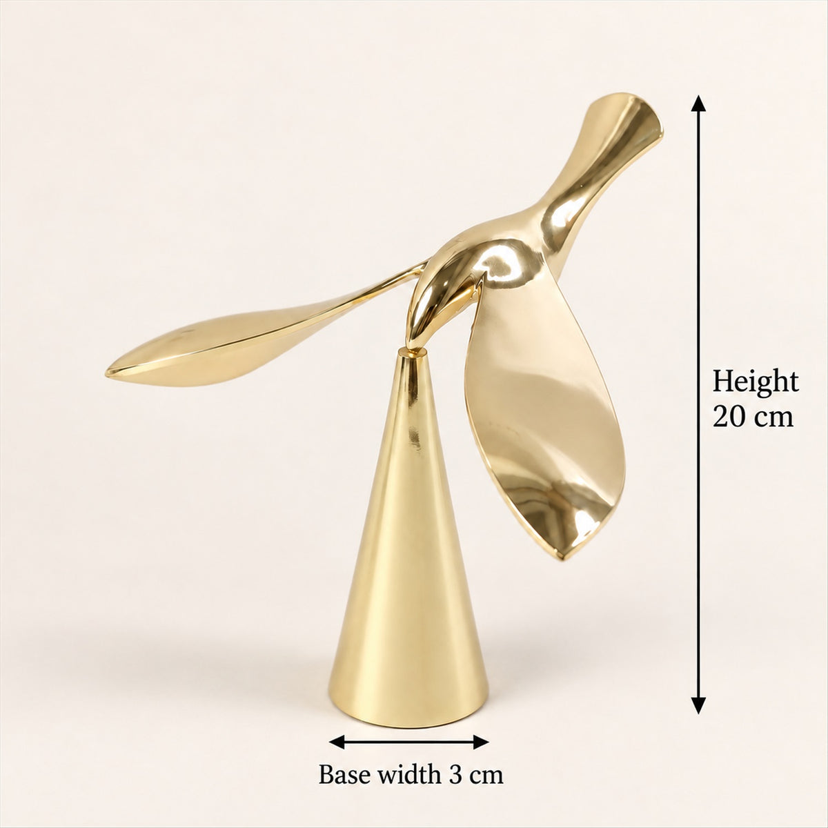 Golden flying bird balancing bottle opener with conical stand 6
