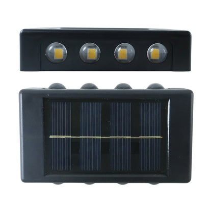 Solar wall fence light on white background