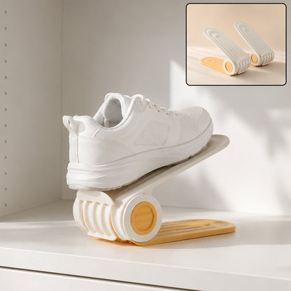 Portable adjustable shoe storage rack space saving organizer - image 1