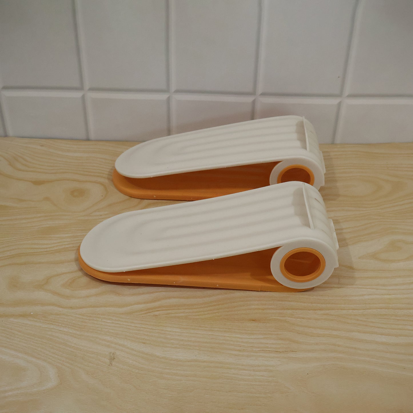 Portable adjustable shoe storage rack space saving organizer - image 8