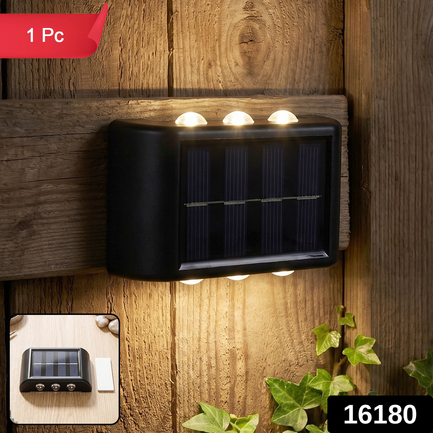 16180 sensor solar LED wall light