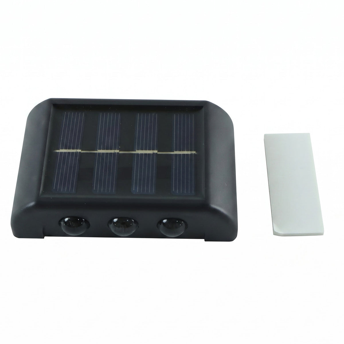 Sensor solar wall light on white background