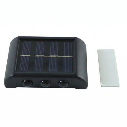 Sensor solar wall light on white background