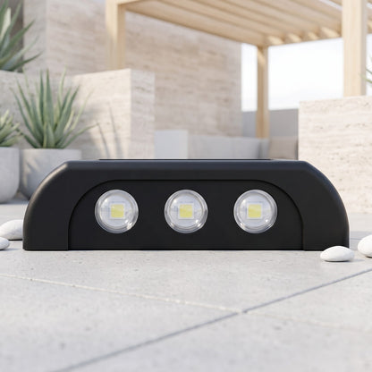 Solar wall light LED lens view