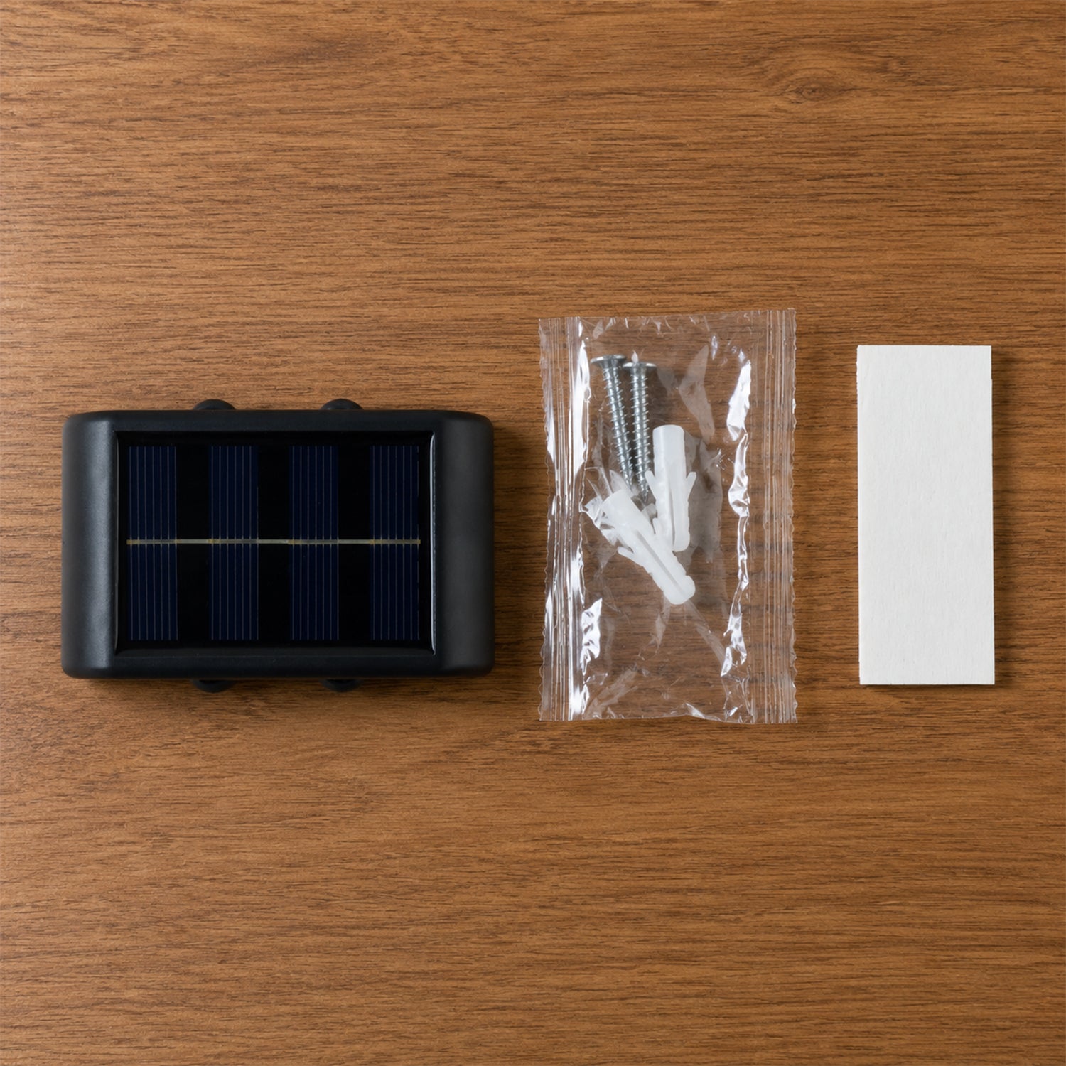Solar fence light with mounting accessories