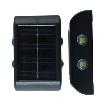 Solar wall fence light on white background