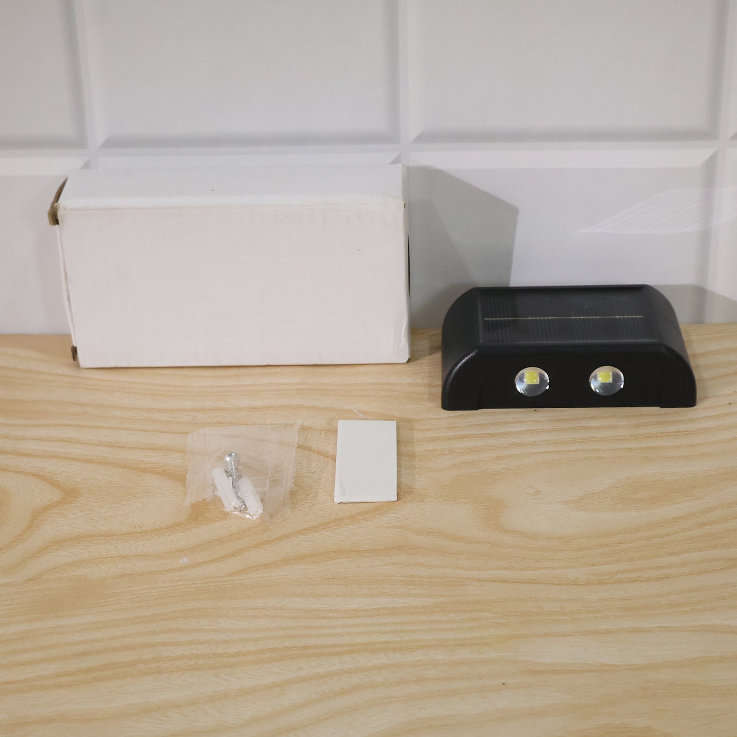 Solar wall fence light live product photo