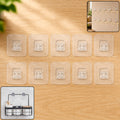 Self Adhesive Transparent Wall Hooks for Kitchen, Bathroom and Home Organization