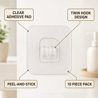 Self adhesive transparent wall hook image 8