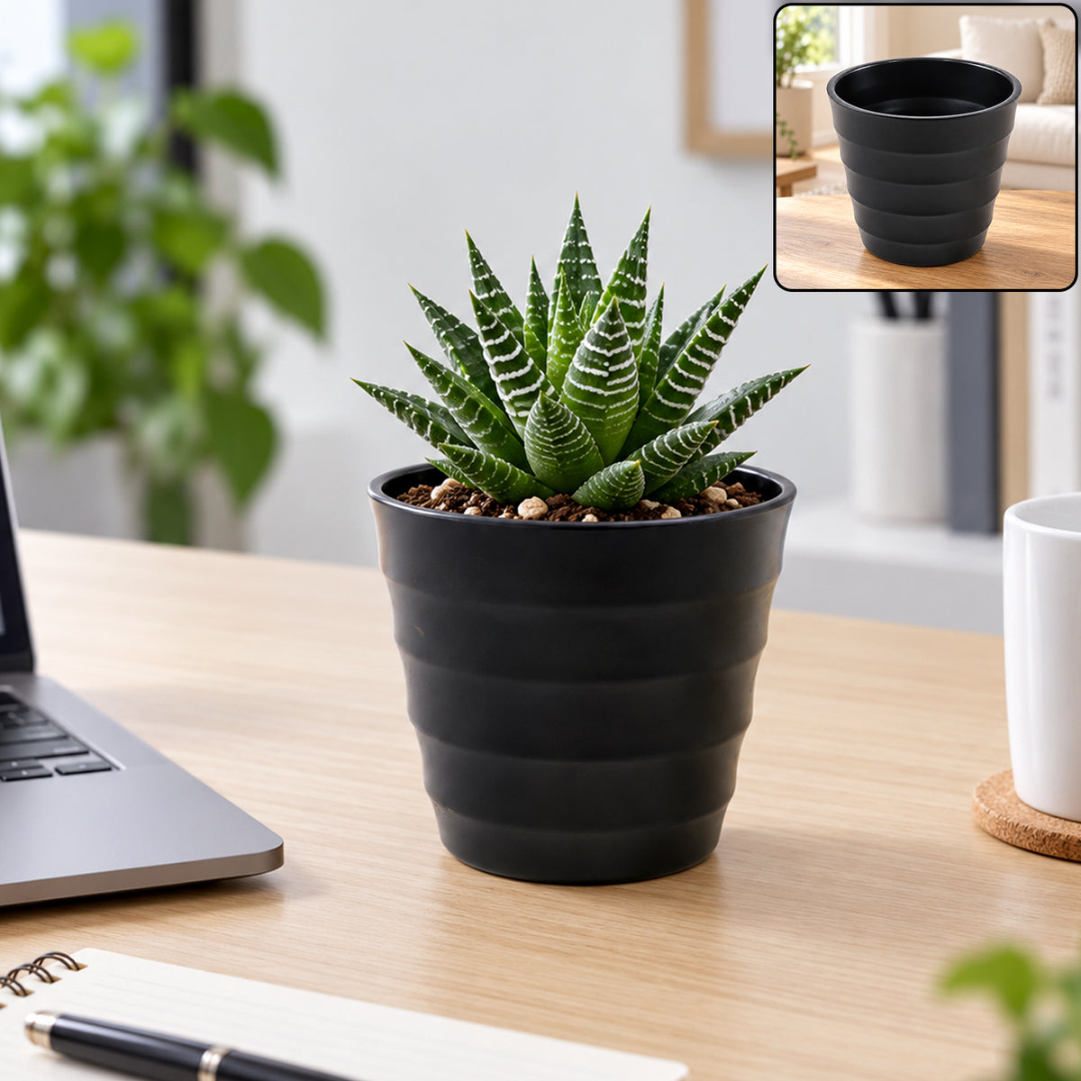 Decorative plastic flower pot product image 1
