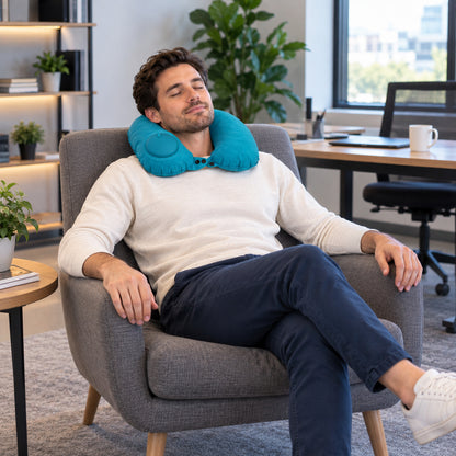 Inflatable U shape neck pillow image 4