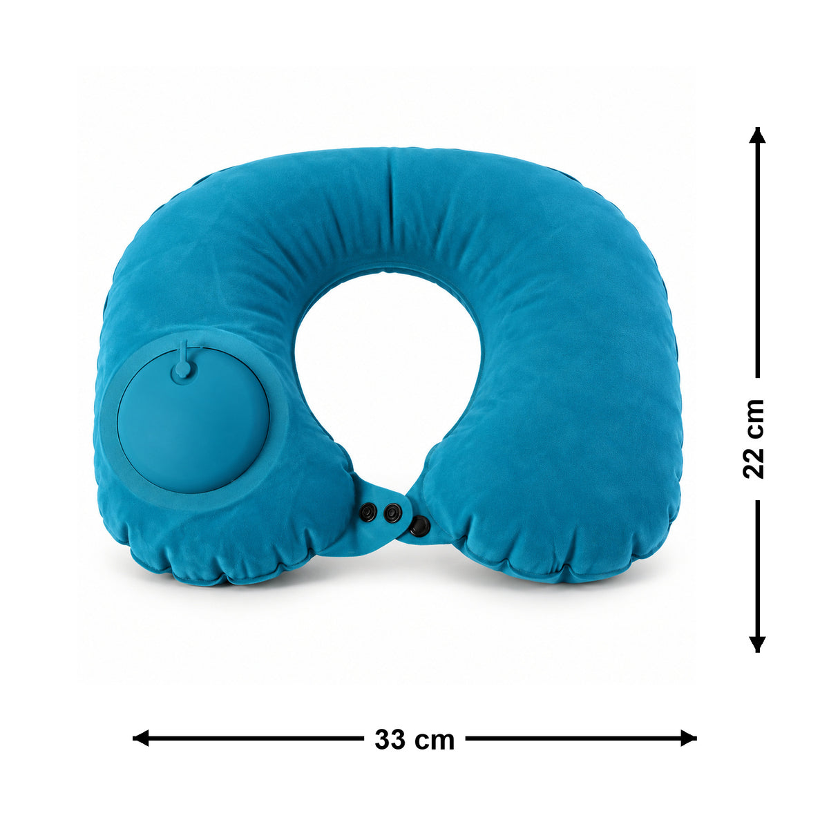 Inflatable U shape neck pillow size image