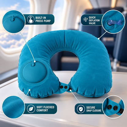 Inflatable U shape neck pillow image 7