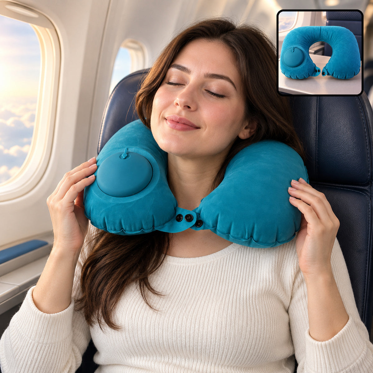 Inflatable U shape neck pillow image 8