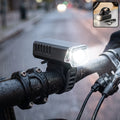 USB Rechargeable Bicycle Headlight with Handlebar Mount for Night Riding (1 Pc)