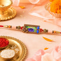 Radha Krishna Rakhi Mor Pankh Design for Brothers on Raksha Bandhan