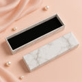 Jewelry Gift Box – Marble Finish Velvet Insert for Bracelets 21x5cm