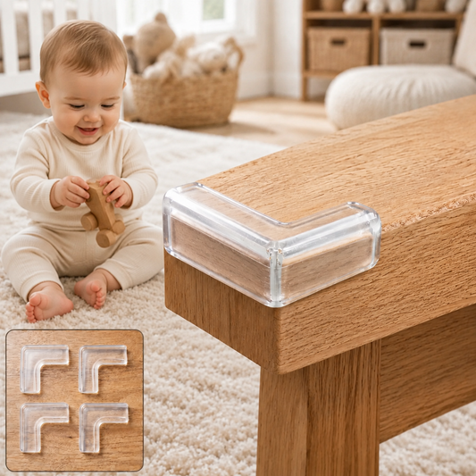 Baby Safety Corner Protector Edge Guard Soft Silicone for Furniture (4 Pc Set)