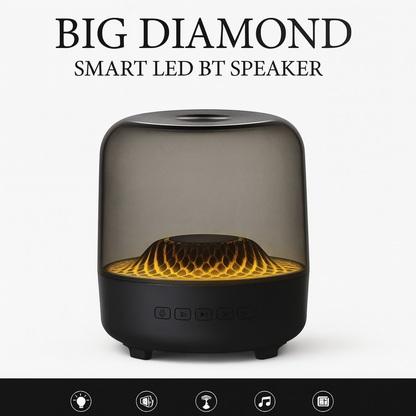 Big Diamond Smart LED Bluetooth Speaker with RGB Light & Clear Bass Sound