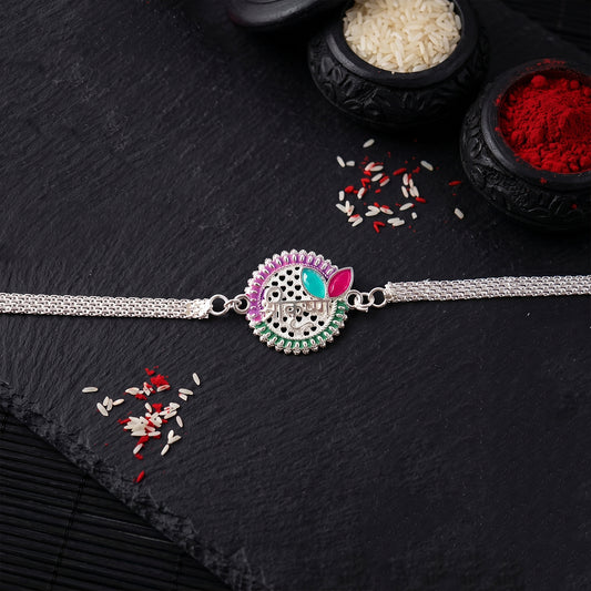 Elegant Shree Krishna Design Rakhi Bracelet for Raksha Bandhan (1 Pc)