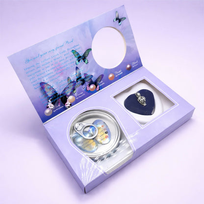Love Pearl Necklace & Pendant Gift Set with Oyster Can Surprise
