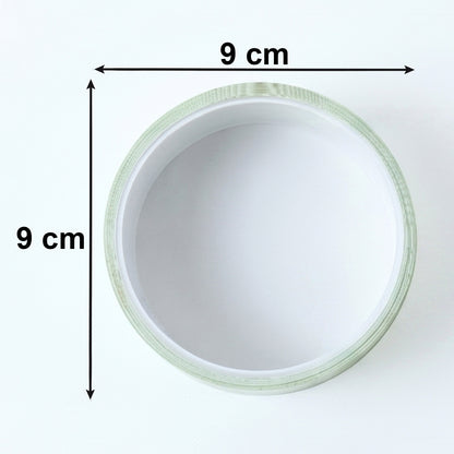 Adhesive tape roll with size dimensions 9cm x 9cm