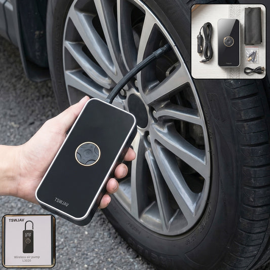 Portable wireless rechargeable tyre air pump