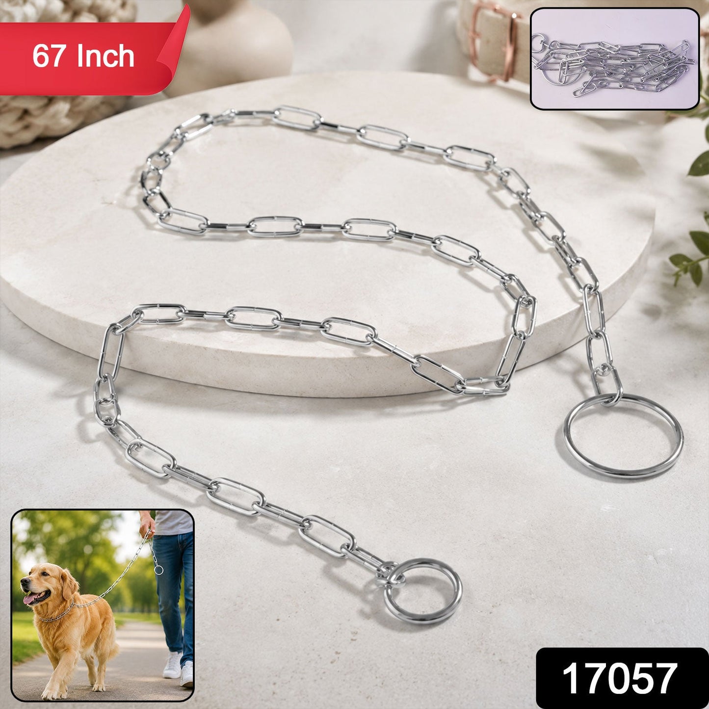 Dog chain leash pack