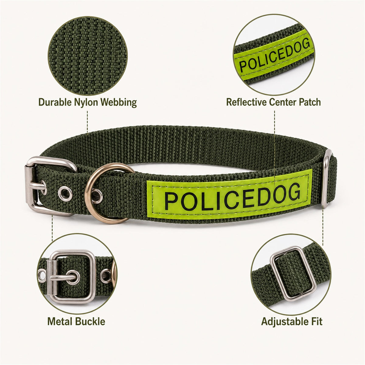 17058_nylon_dog_collar_with_metal_buckle image 3