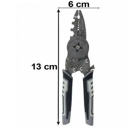Wire crimping plier size details