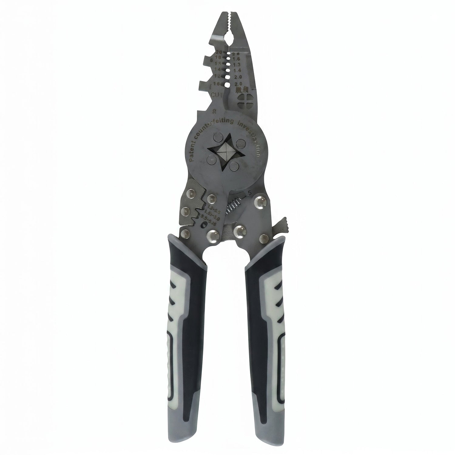 Wire crimping plier on white background