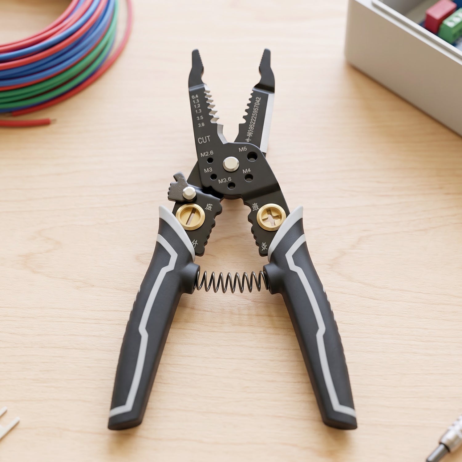 Handheld wire stripper and crimper