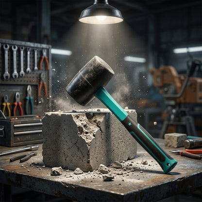 Heavy Duty Sledge Hammer Rubber Mallet with Non Slip Fiberglass Handle (1 Pc)