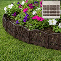 Decorative Plastic Garden Fence Border Set for Lawn, Yard & Flower Beds (20 Pc Set)