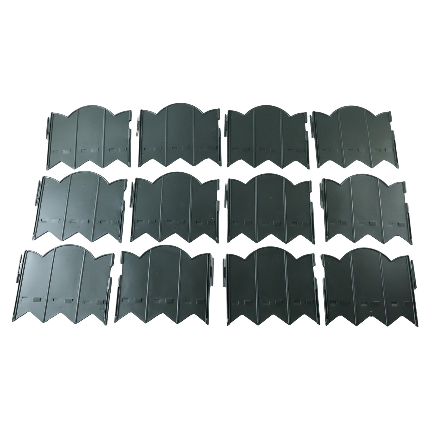 Plastic garden lawn edging border on white background