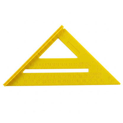 Plastic speed square on white background