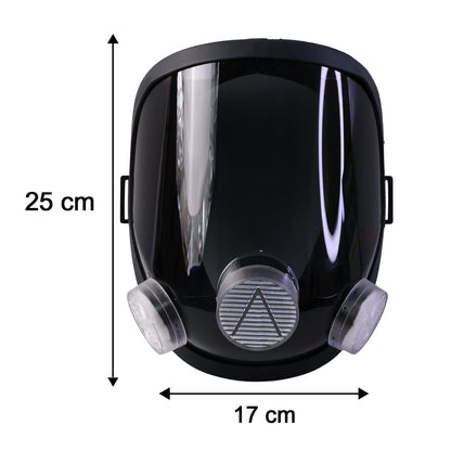 Full Face Protective Safety Shield Mask Dustproof Respirator Dual Filter (1 Pc)