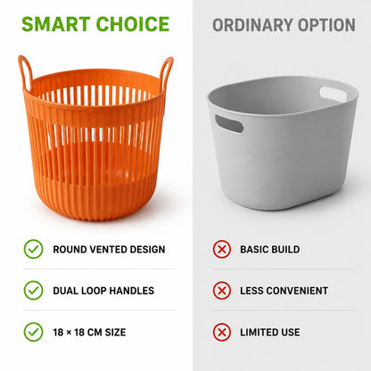 17124_multi_plastic_round_storage_basket_with_handle image 7