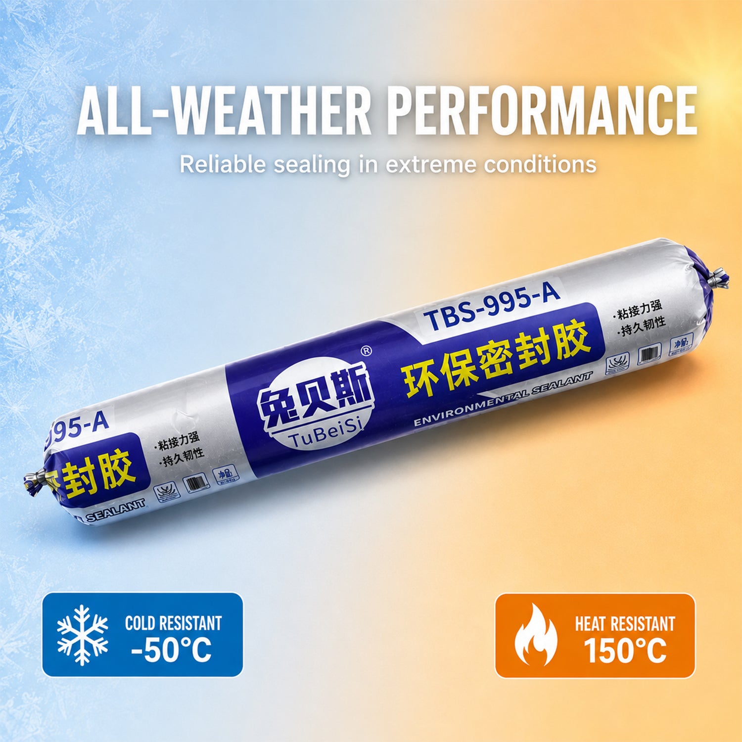 All-weather performance of silicone sealant