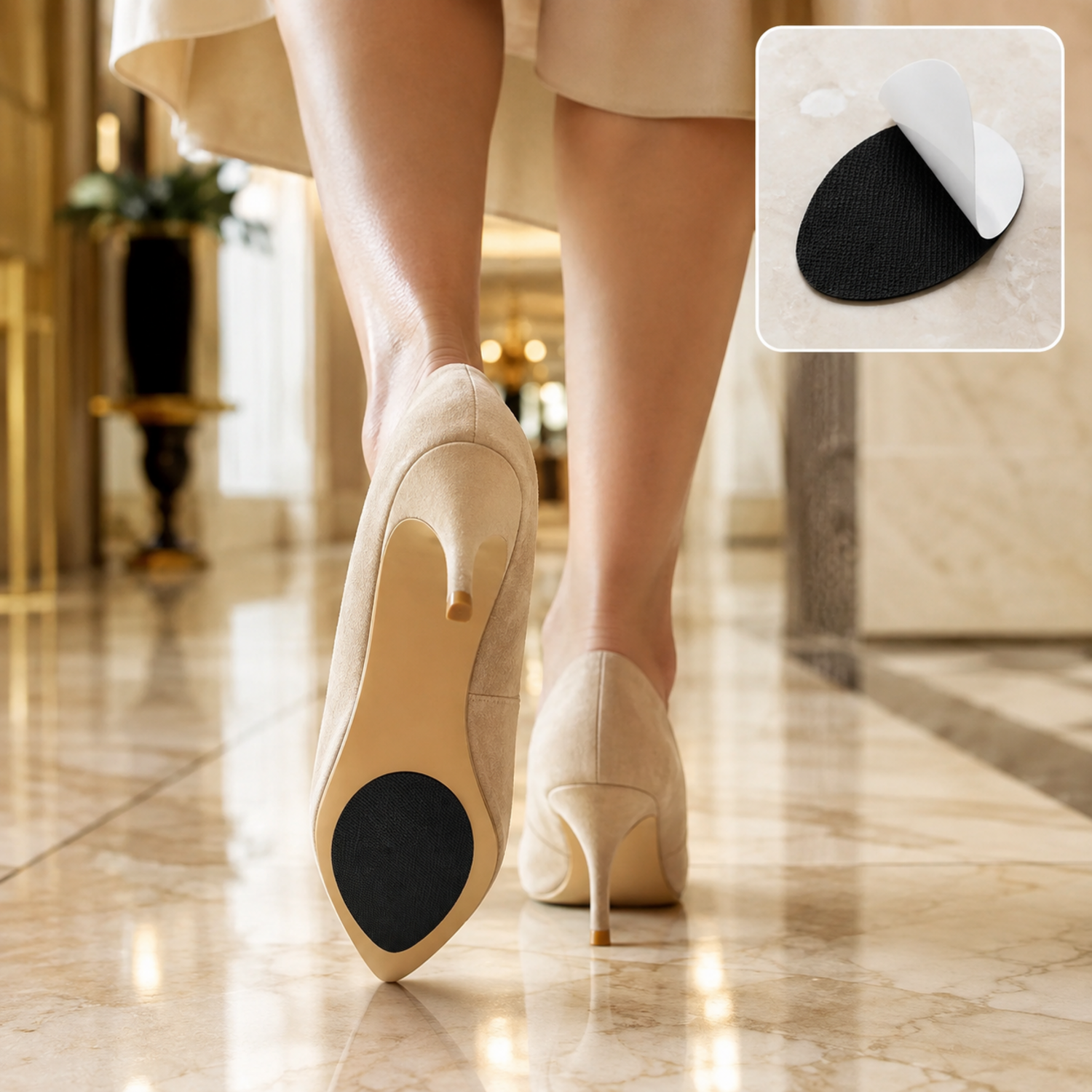 Non-Slip Shoe Pads – Rubber Sole Protectors for Heels | Velvet Wellness
