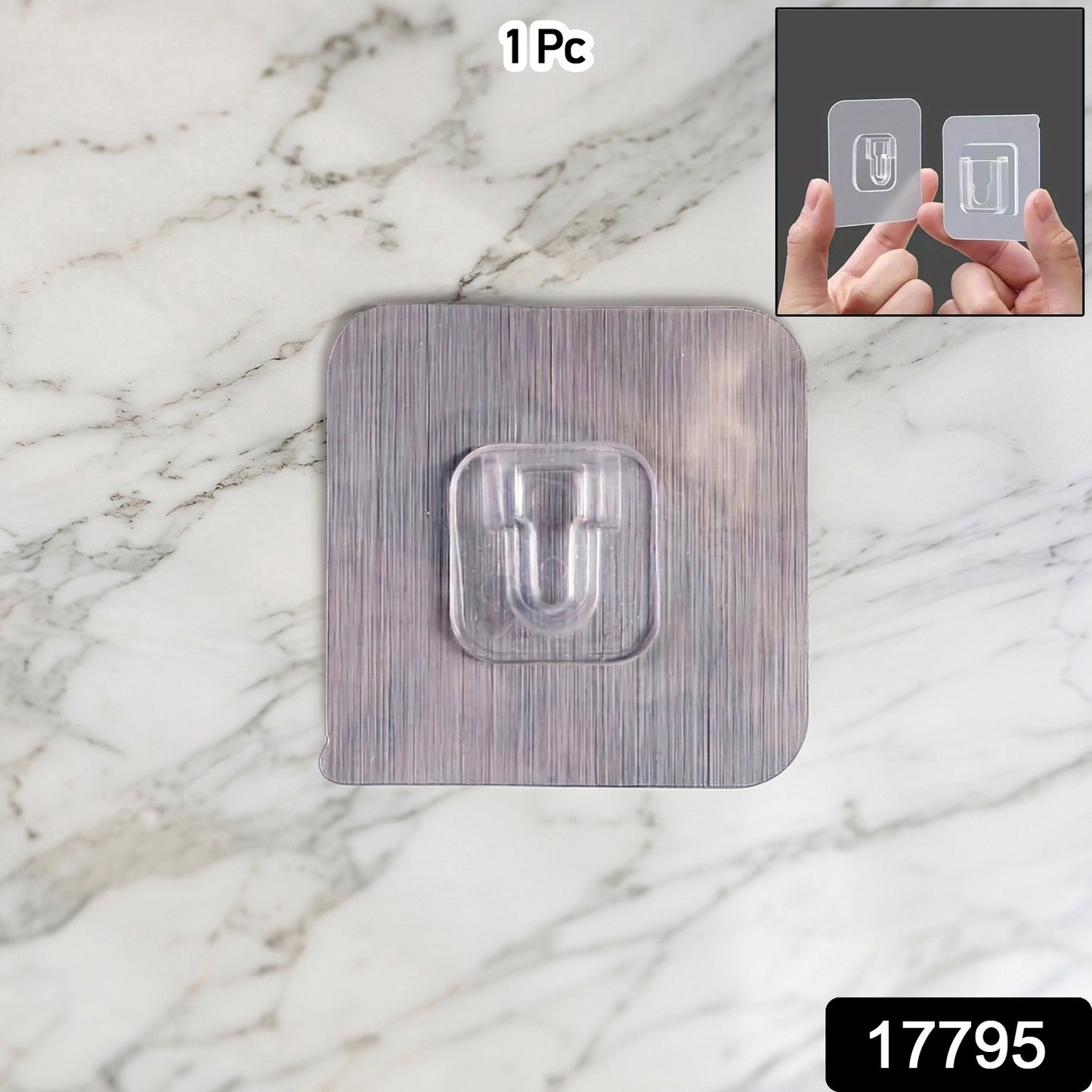 No-Drill Clear Sticky Wall Hook