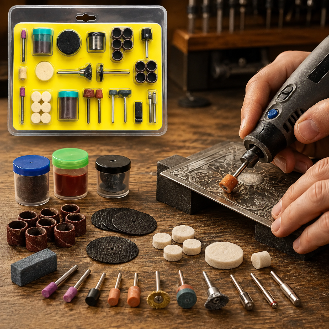 Rotary Tool Accessories Kit – 105-Piece Versatile Set | BoltForce