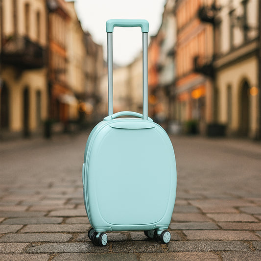 17849 बच्चों के लिए सूटकेस, लड़कियों के लिए हरा छोटा केबिन हार्ड कवर हॉलिडे कैरी ऑन ट्रॉली एक्सटेंडेबल हैंडल के साथ, बच्चों का सामान, टॉडलर्स पुरुष महिला के लिए ट्रॉली रोलिंग सामान (मिक्स रंग)