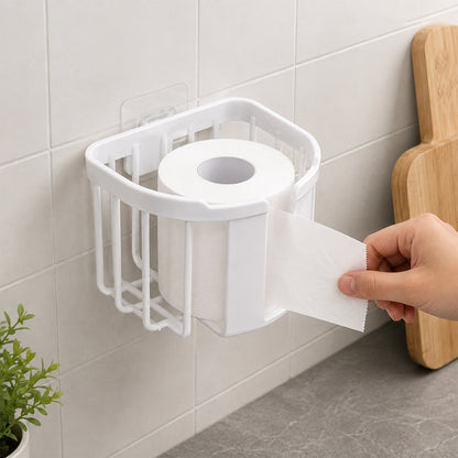 Adhesive tissue holder for kitchen or bathroom